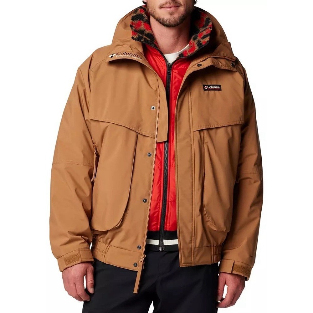 Columbia Men's Powderkeg Interchange Jacket Brown Red Large $280 MSRP